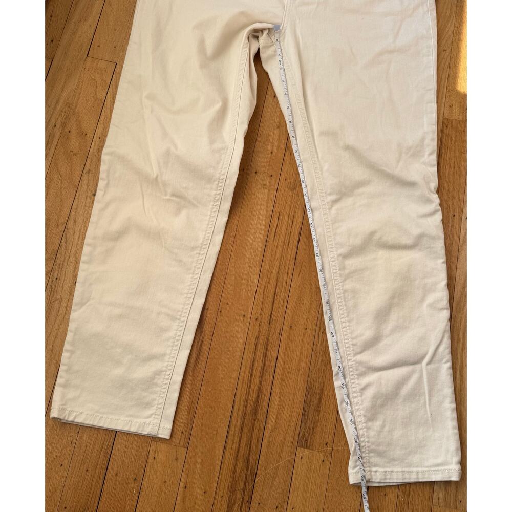 Boden Girlfriend Cream Denim Straight Leg Jeans Size 12 Regular Classic Preppy - Picture 6 of 10